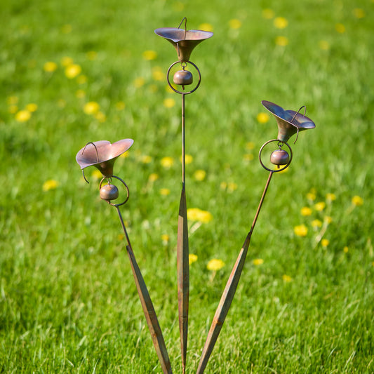 Happy Gardens - Triple Calla Lily Garden Stake