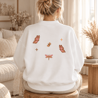 Whimsical Gangster Essential Fleece Mock-Neck Crew Sweatshirt