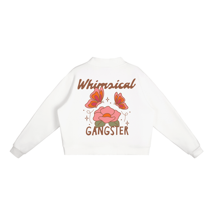 Whimsical Gangster Essential Fleece Mock-Neck Crew Sweatshirt
