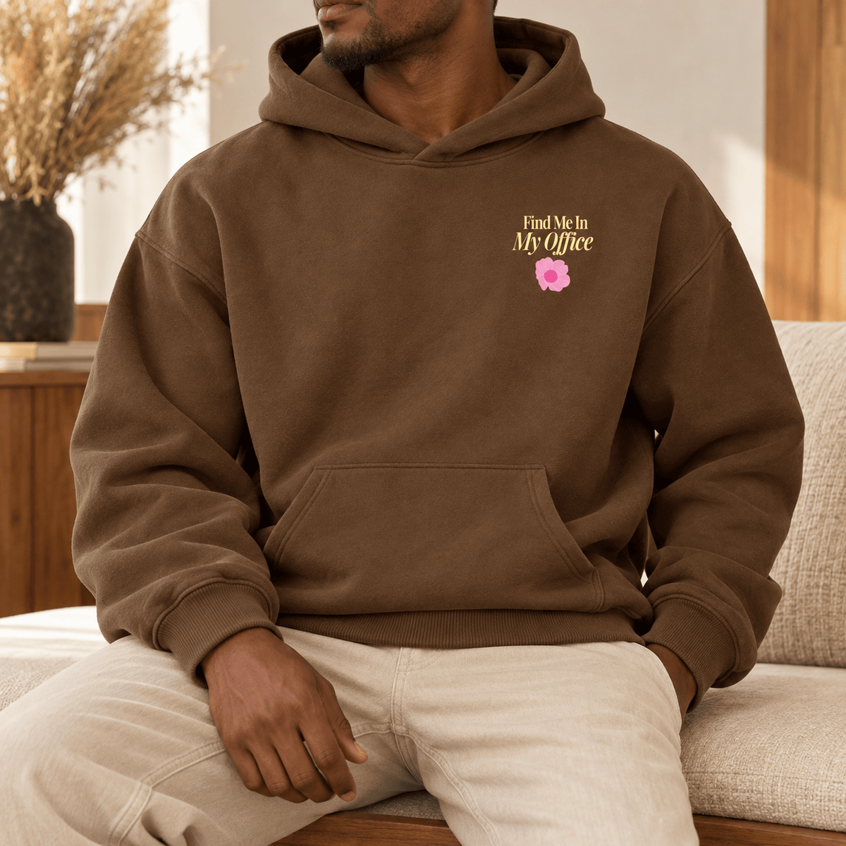 Find Me In My Office Oversize Fleeced Hoodie