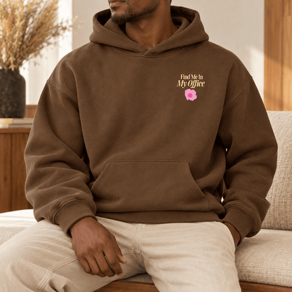 Find Me In My Office Oversize Fleeced Hoodie