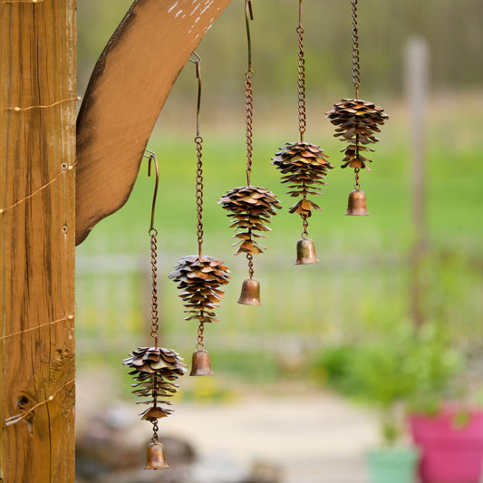 Pine Cone with Bell Ornament - Happy Gardens