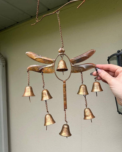 Happy Gardens - Dragonfly with Bells Wind Chime