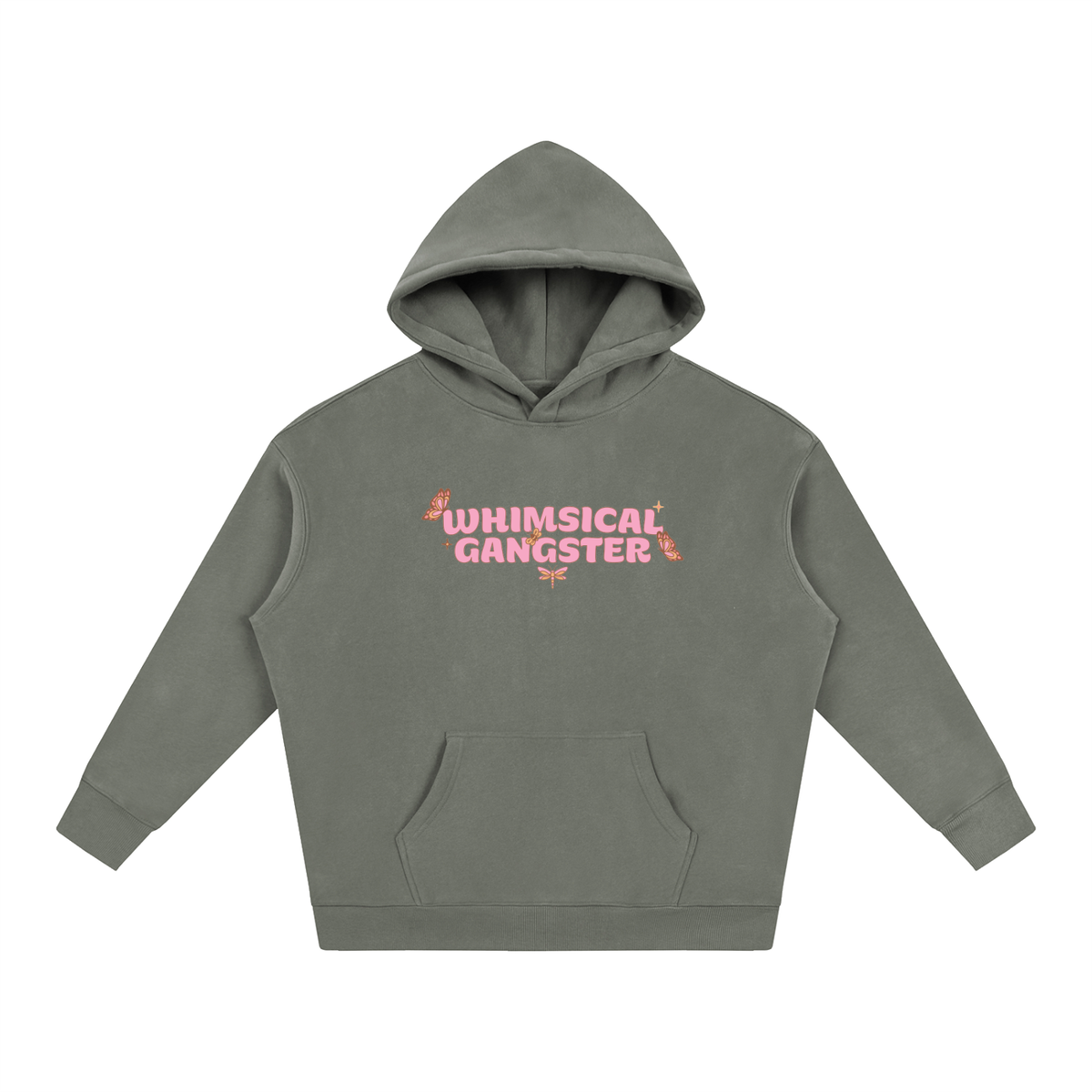 Whimsical Gangster Oversize Fleeced Hoodie