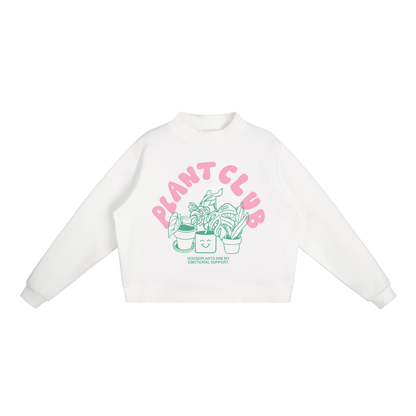 Plant Club - Essential Fleece Mock-Neck Crew Sweatshirt