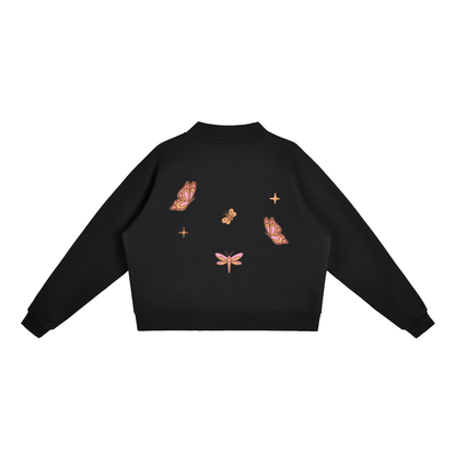 Whimsical Gangster Essential Fleece Mock-Neck Crew Sweatshirt