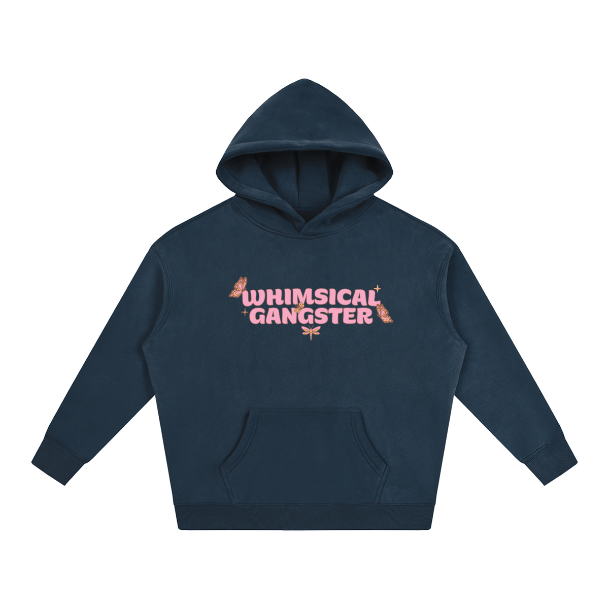 Whimsical Gangster Oversize Fleeced Hoodie