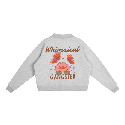 Whimsical Gangster Essential Fleece Mock-Neck Crew Sweatshirt