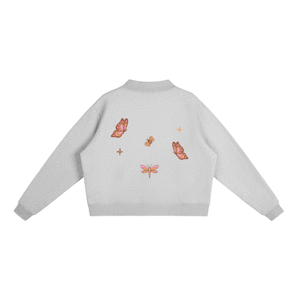 Whimsical Gangster Essential Fleece Mock-Neck Crew Sweatshirt