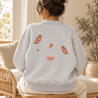 Whimsical Gangster Essential Fleece Mock-Neck Crew Sweatshirt
