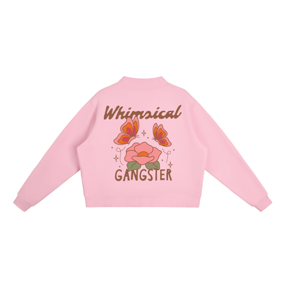 Whimsical Gangster Essential Fleece Mock-Neck Crew Sweatshirt