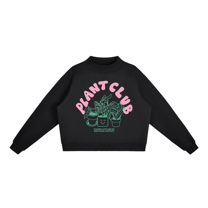 Plant Club - Essential Fleece Mock-Neck Crew Sweatshirt