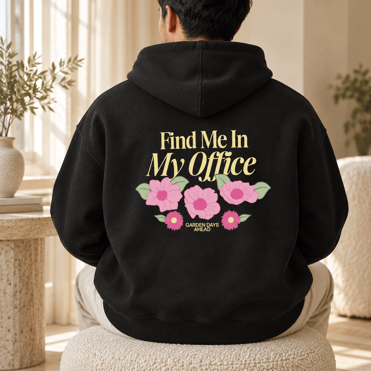 Find Me In My Office Oversize Fleeced Hoodie