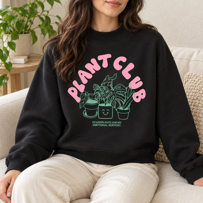 Plant Club - Essential Fleece Mock-Neck Crew Sweatshirt