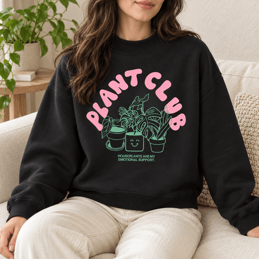 Plant Club - Essential Fleece Mock-Neck Crew Sweatshirt