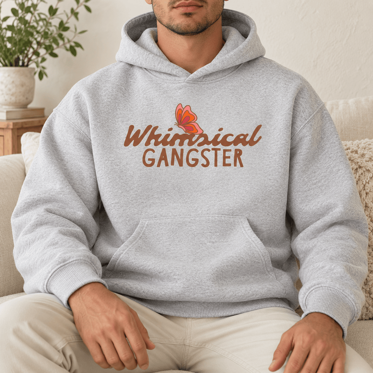 Whimsical Gangster - Men's Oversize Fleeced Hoodie