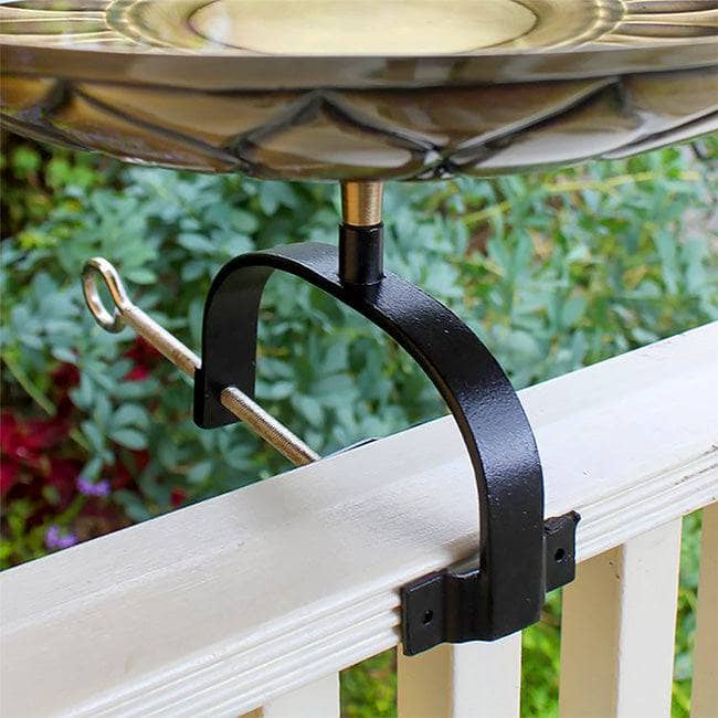 African Daisy Bird Bath with Over Rail Bracket - Happy Gardens