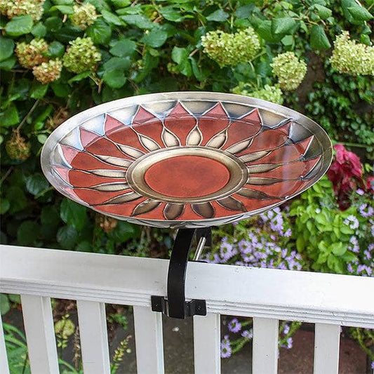 Red African Daisy Bird Bath - Happy Gardens