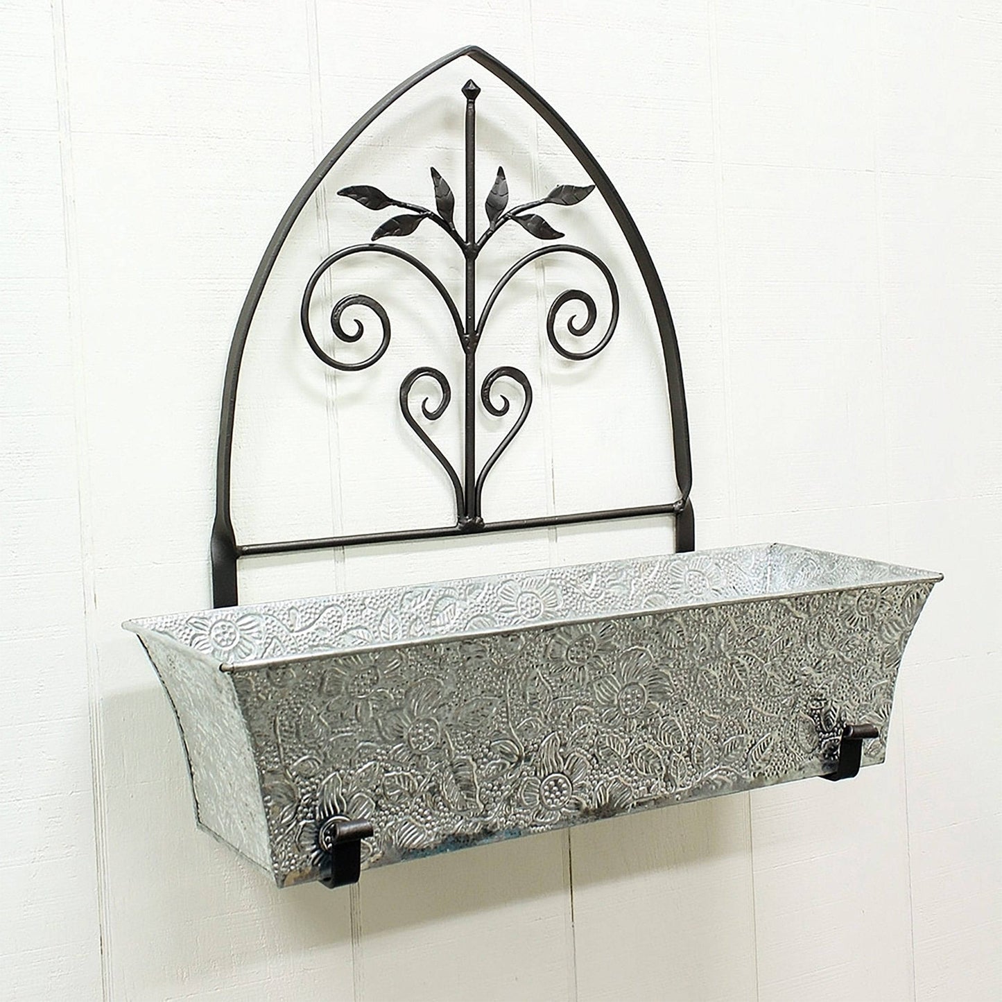 Embossed Galvanized Planter Box - Happy Gardens