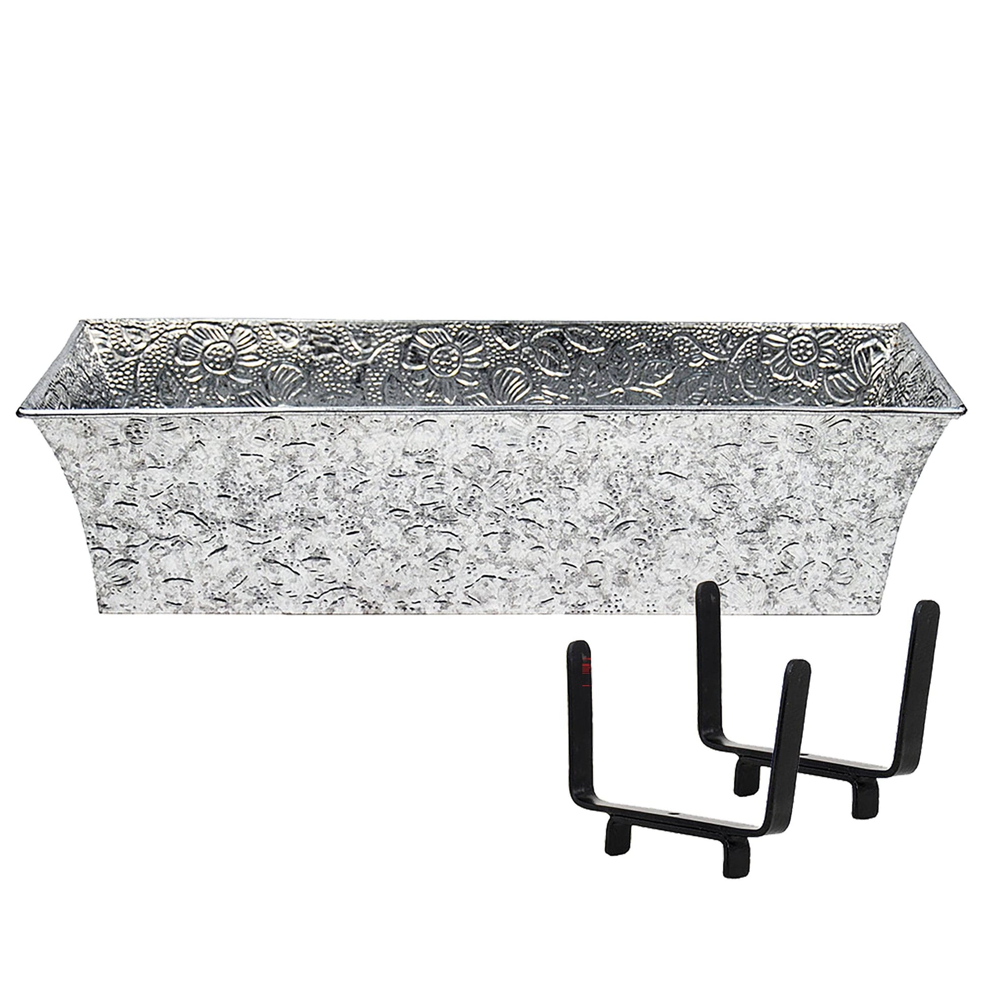 Embossed Galvanized Planter Box - Happy Gardens