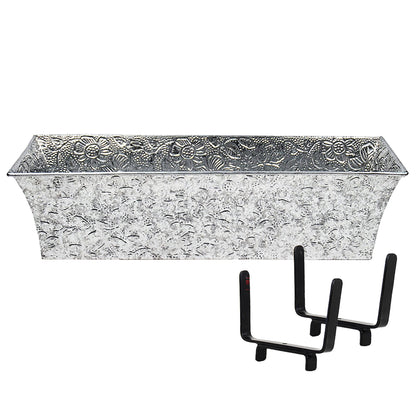Embossed Galvanized Planter Box - Happy Gardens