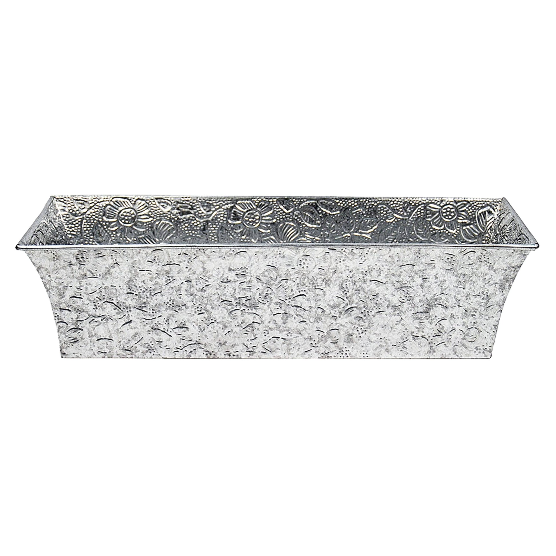 Embossed Galvanized Planter Box - Happy Gardens