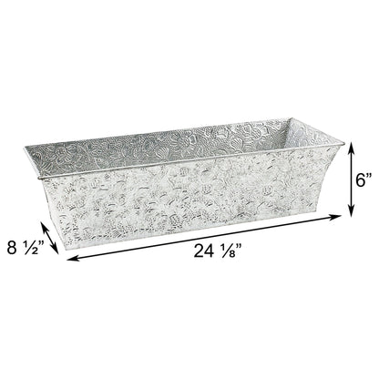 Embossed Galvanized Planter Box - Happy Gardens
