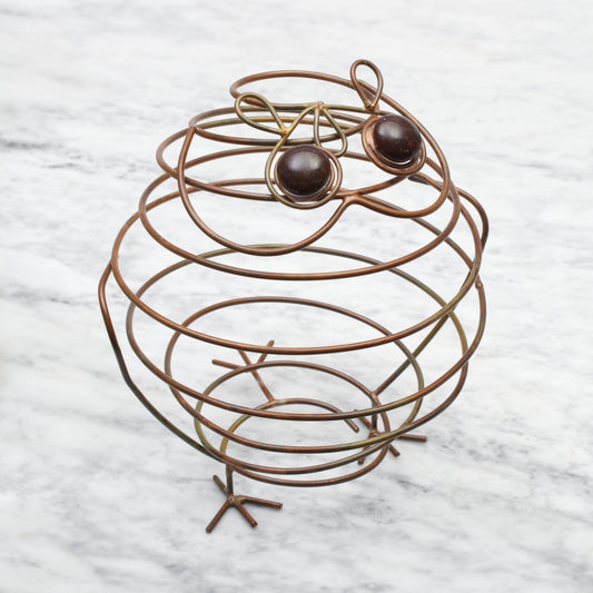 Wire Owl Spiral Ornament - Happy Gardens