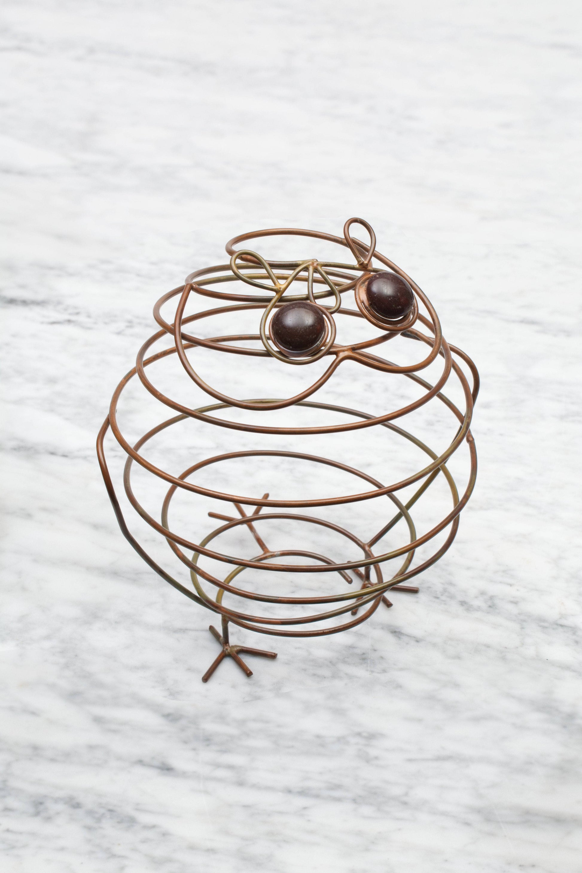 Wire Owl Spiral Ornament - Happy Gardens