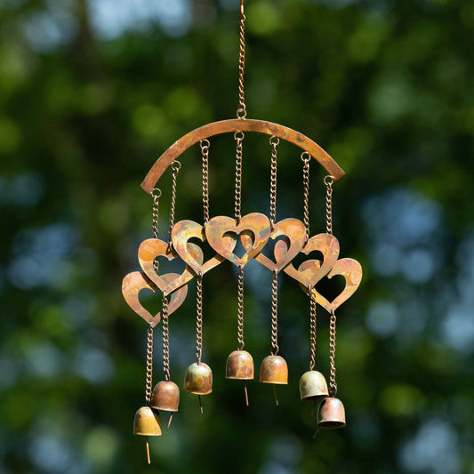 Happy Gardens -  Hearts on Arch Wind Chime
