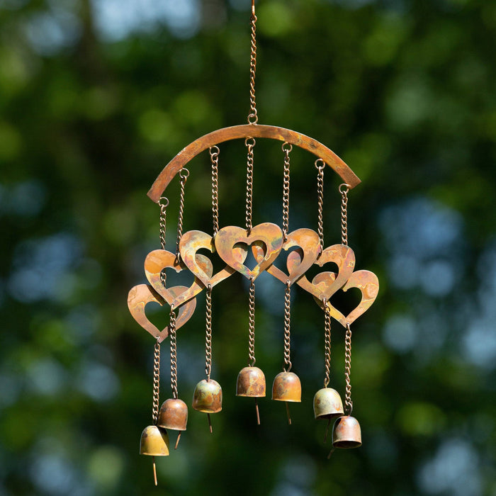 Happy Gardens -  Hearts on Arch Wind Chime