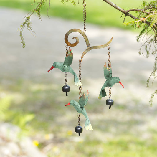 Hanging Hummingbird Wind Chime - Happy Gardens