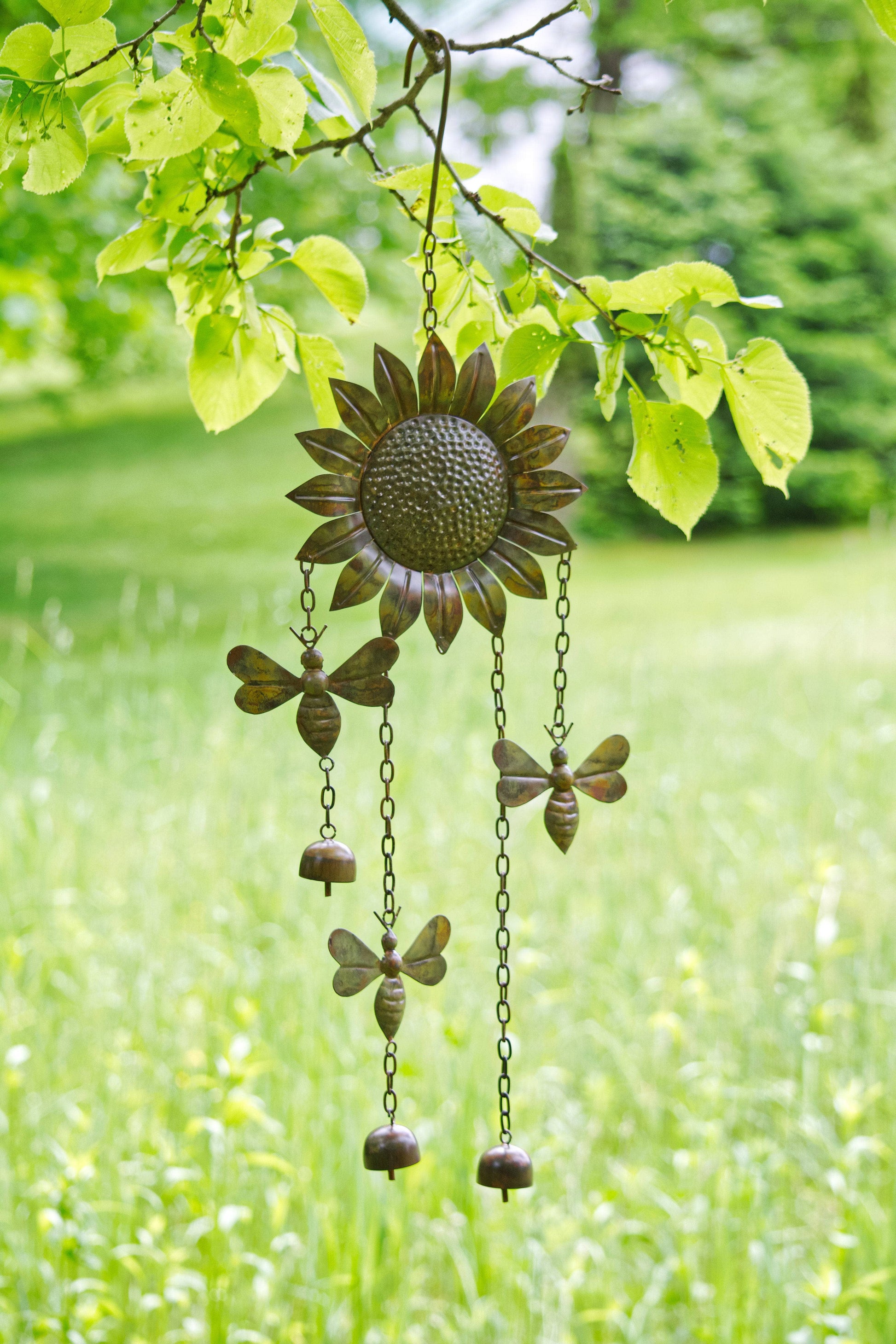 Sunflower and Bees Wind Chime - Happy Gardens