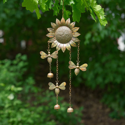 Sunflower and Bees Wind Chime - Happy Gardens