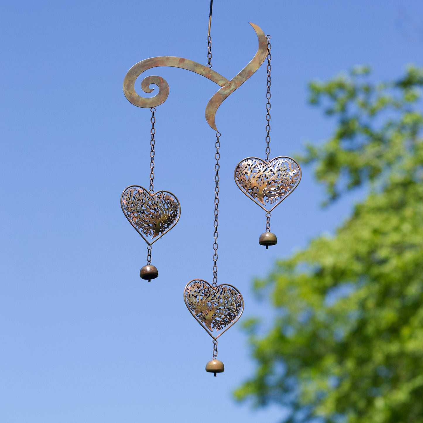 Heart Tree of Life Scroll Wind Chime - Happy Gardens