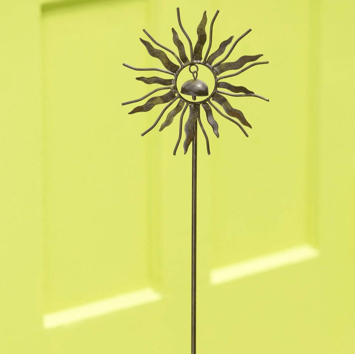 Sun With Bell Garden Stake-Garden Stakes & Rain Gauges-Happy Gardens