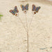 Happy Gardens - Triple Floral Butterfly Garden Stake