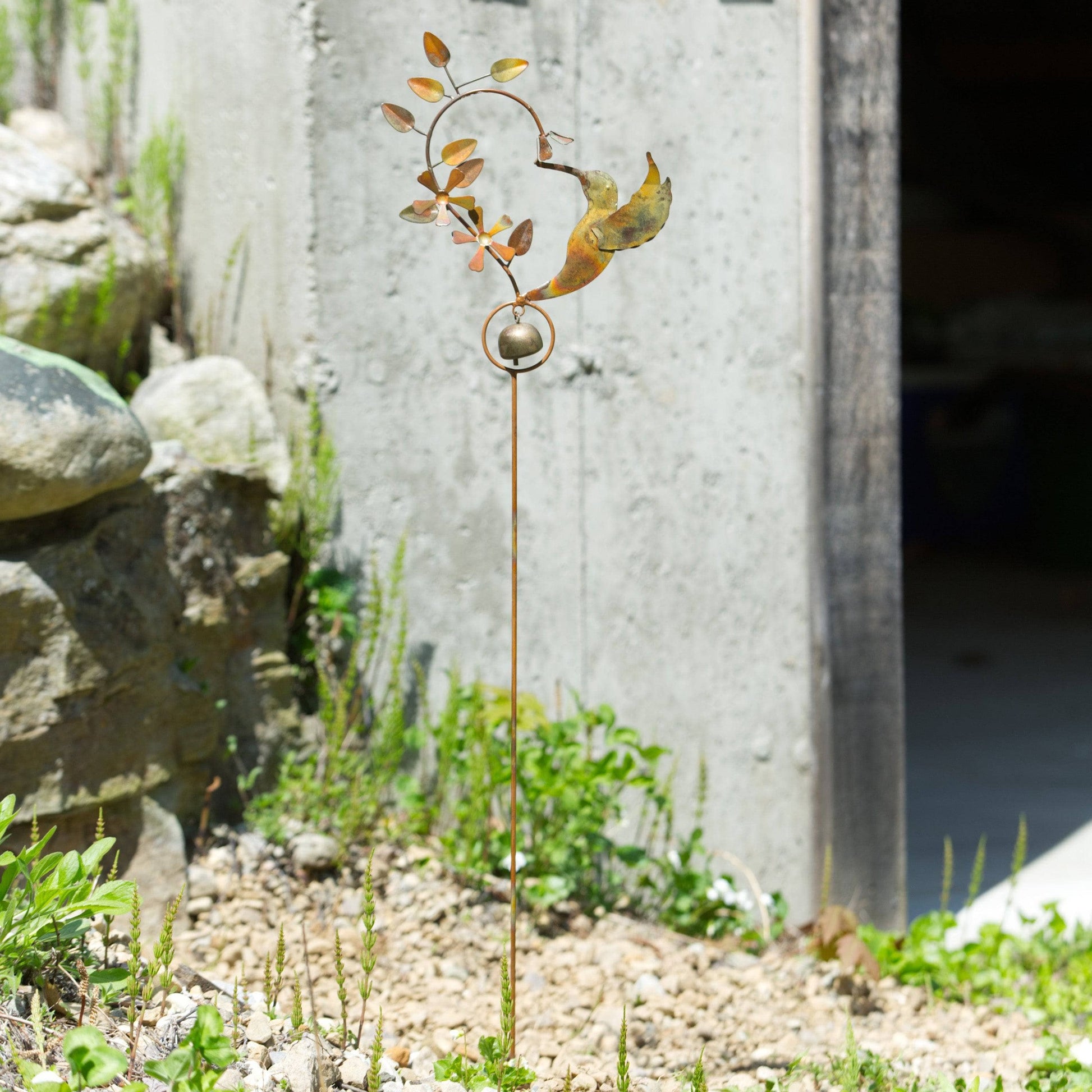 Happy Gardens - Hummingbird Heart Garden Stake