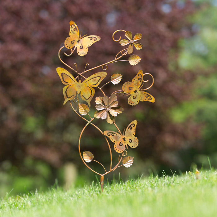 Happy Gardens - Butterflies and Flowers Garden Stake