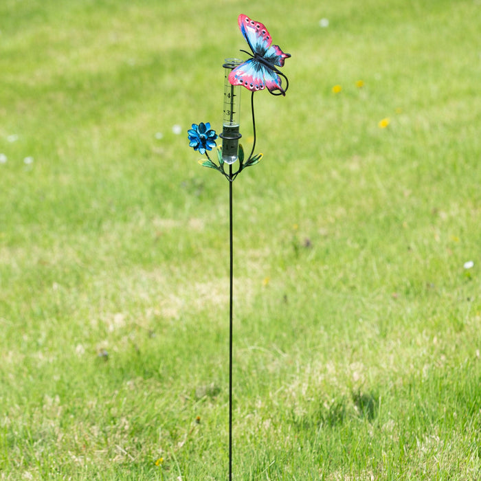 Happy Gardens - Butterfly Multicolor Rain Gauge