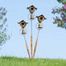 Happy Gardens - Triple Birdhouse Garden Stake