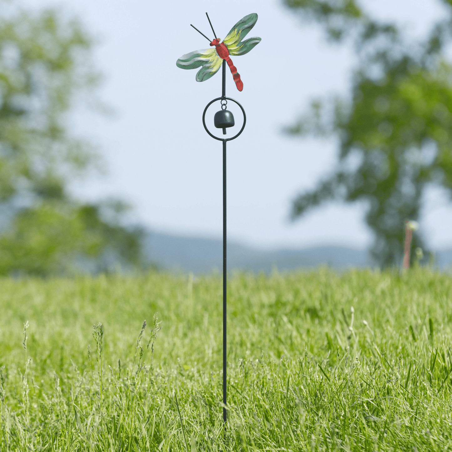 Happy Gardens - Dragonfly w/Bell Garden Stake