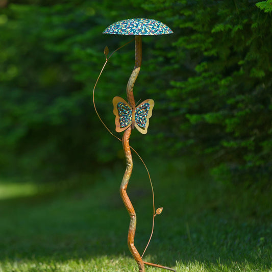 Floral Mushroom Multicolor Garden Stake - Happy Gardens