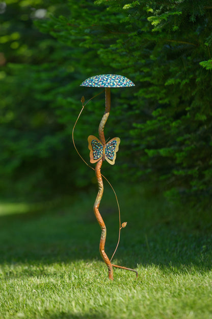 Floral Mushroom Multicolor Garden Stake - Happy Gardens