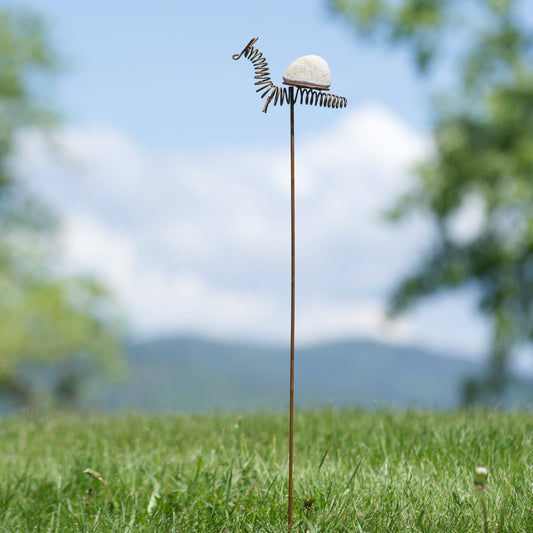 Snail and Stone Garden Stake - Happy Gardens