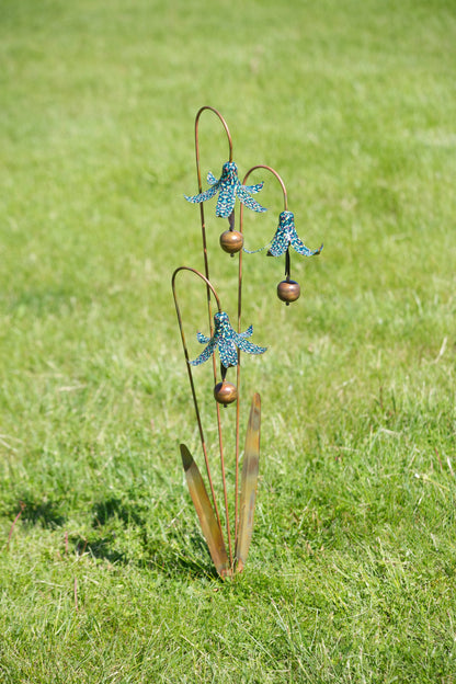 Floral Triple Bluebell Garden Stake - Happy Gardens