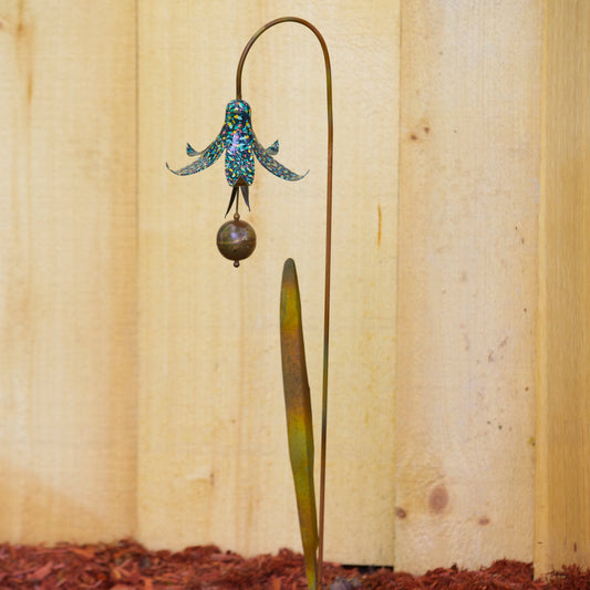 Multicolor Floral Bluebell Garden Stake - Happy Gardens