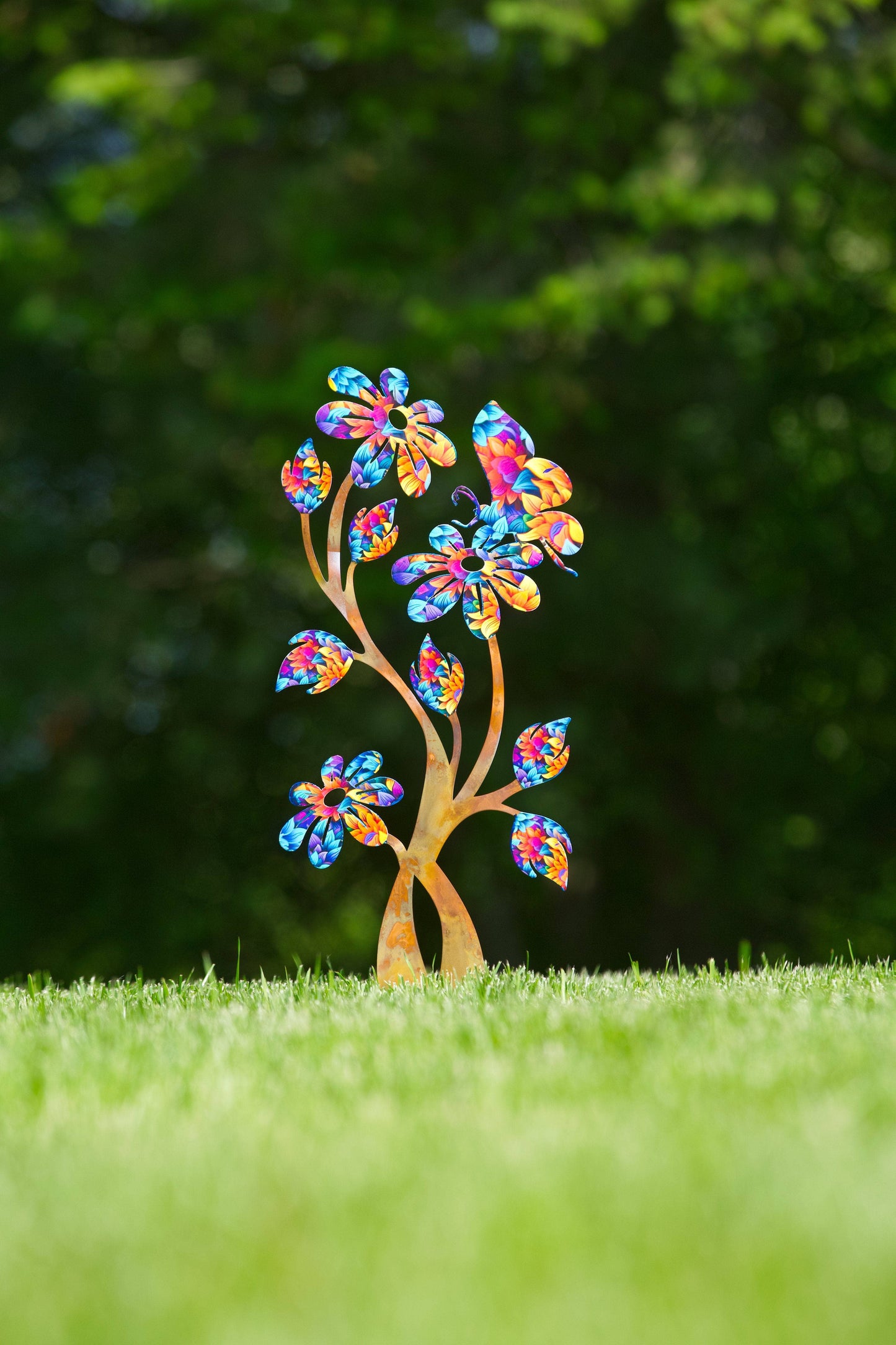 Daisy Floral Garden Stake - Happy Gardens