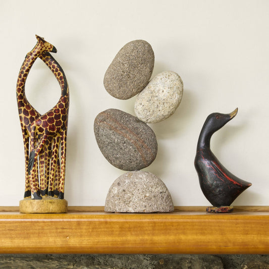 13” Flat Stone Cairn - Happy Gardens