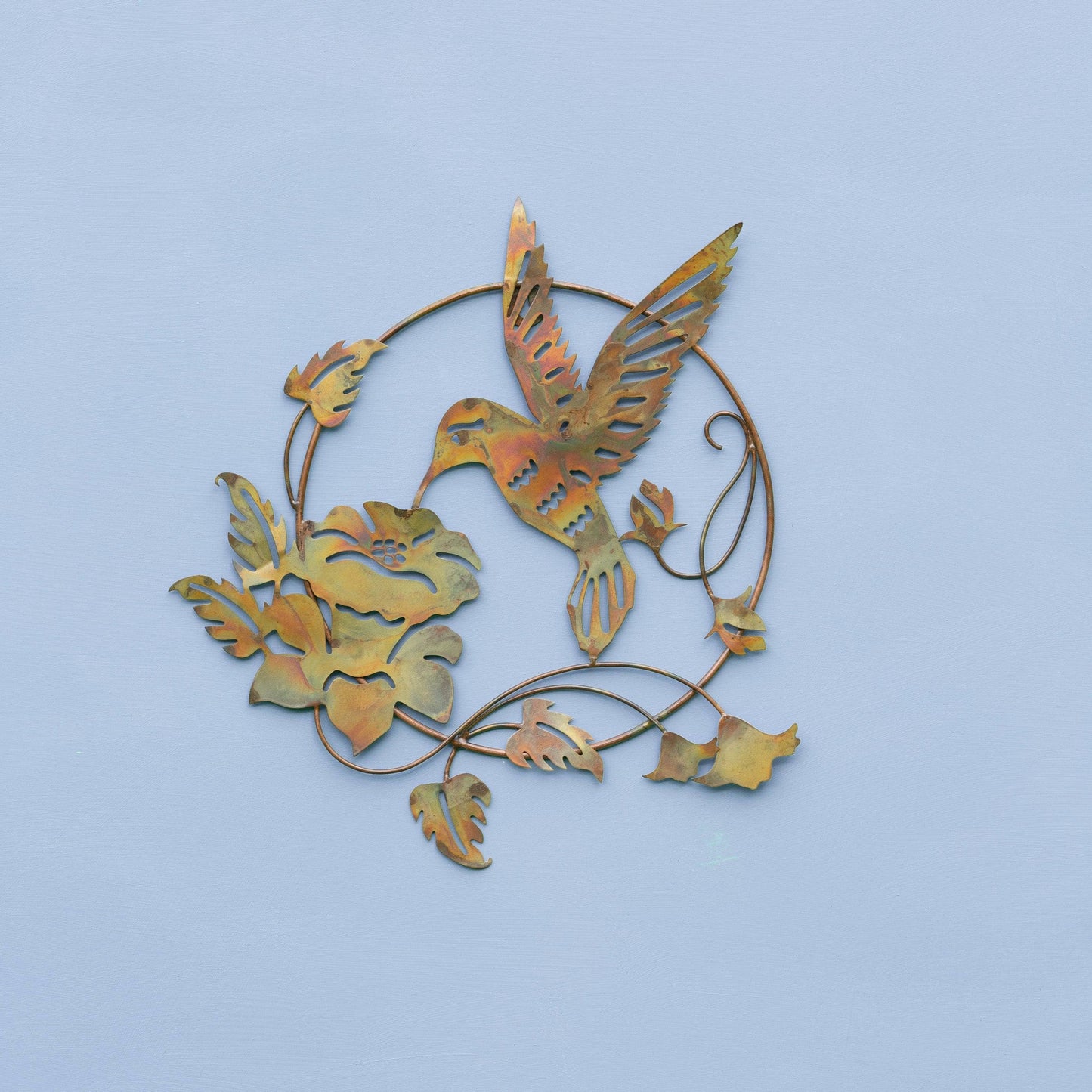 Happy Gardens - Hummingbird and Lily Wall Hanging, 16"